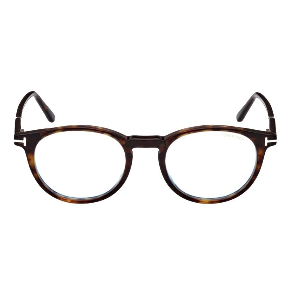 

Tom Ford FT 5823 HB 052 50 мм Круглые очки унисекс 50 мм блестящие темные Гавана