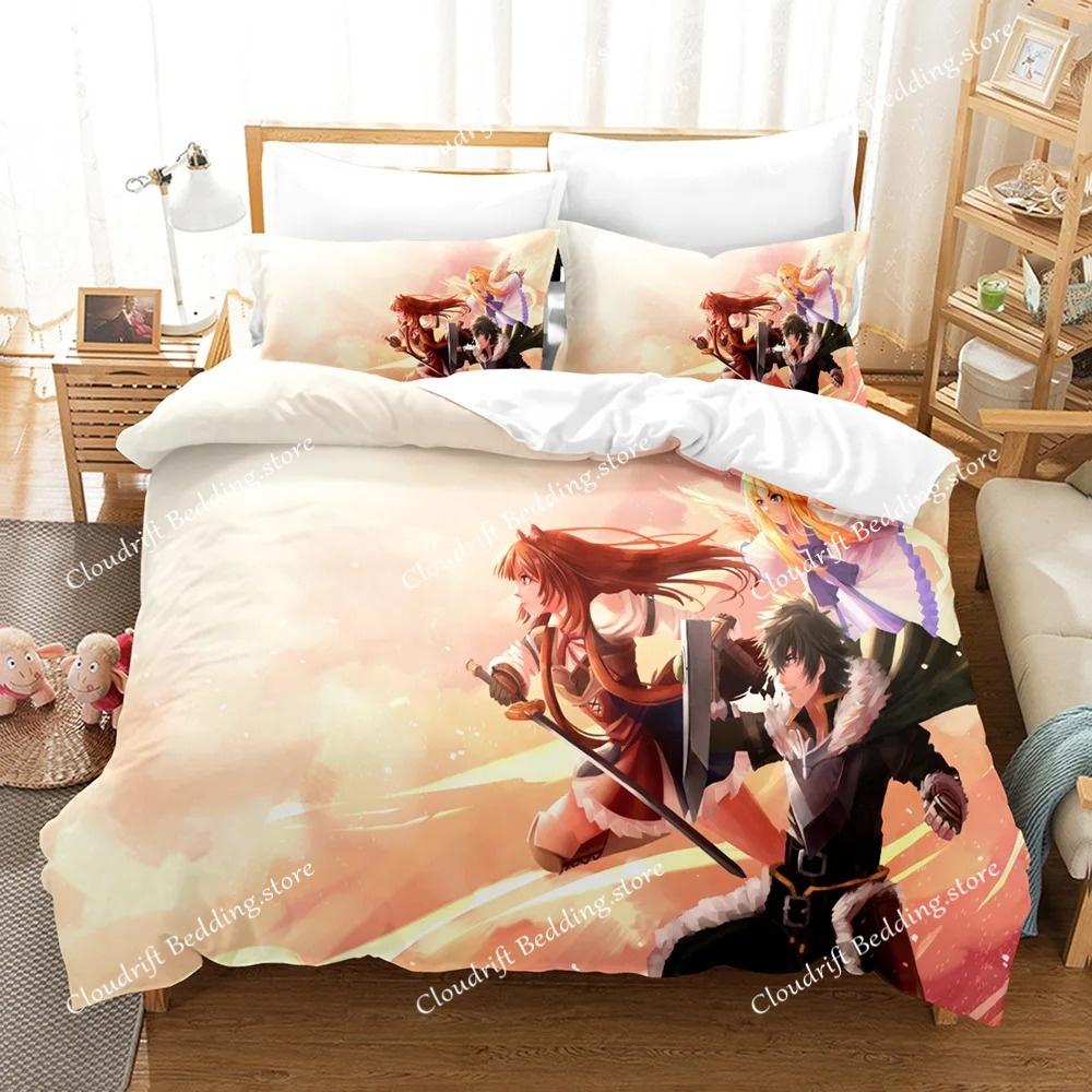 New Anime The Rising Of The Shield Hero Bedding Sets Duvet Cover Set With Pillowcase Twin Full Queen King Bedclothes Bed Linen