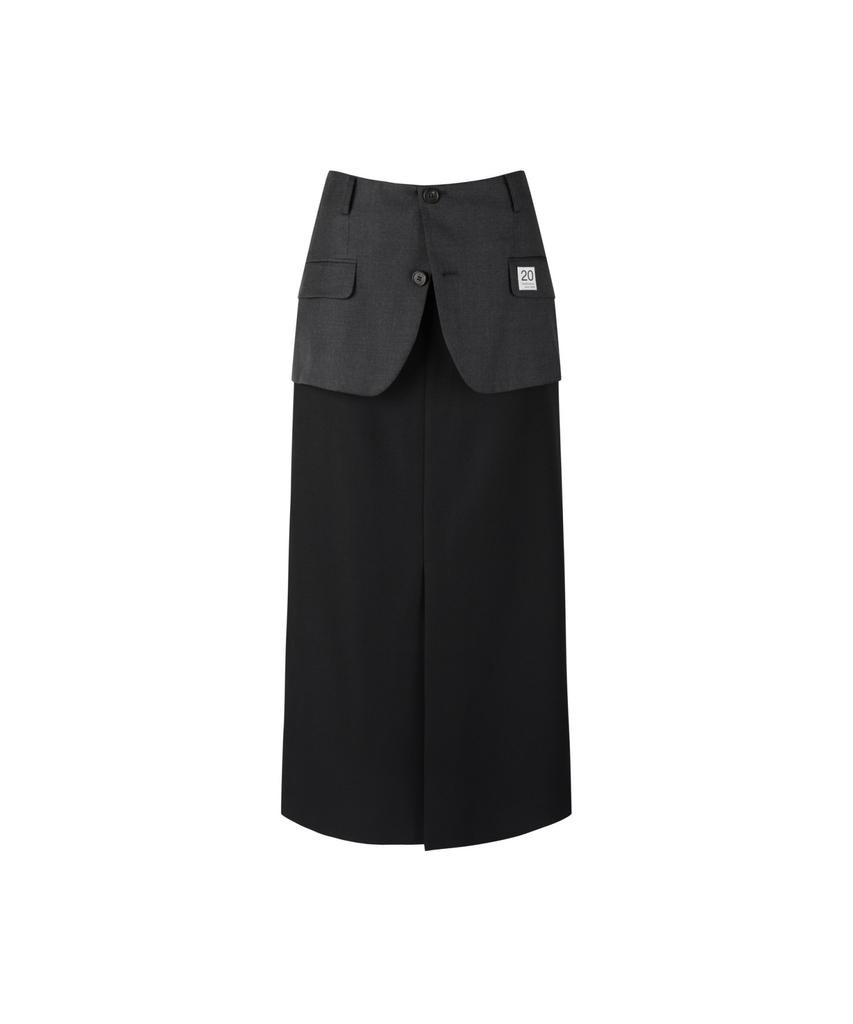 Recorde Half Jacket Mixed Skirt Rqkaa25534Bkx