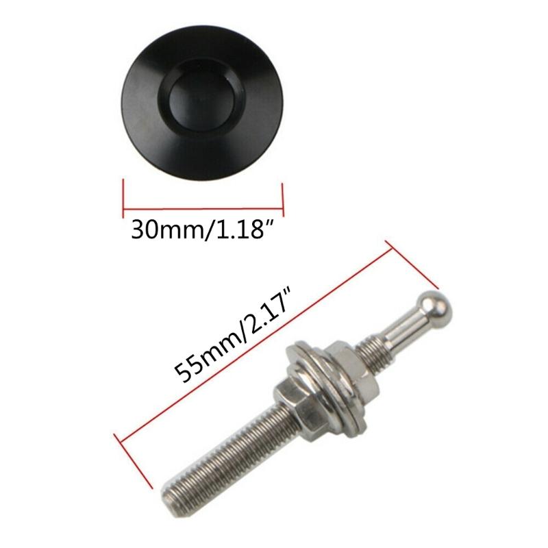2x Universeller Auto Druckknopf Motorhauben-Pin Verschluss-Clip Universal Auto Schnellverschluss für Riegelhauben Außenteil Zubehör