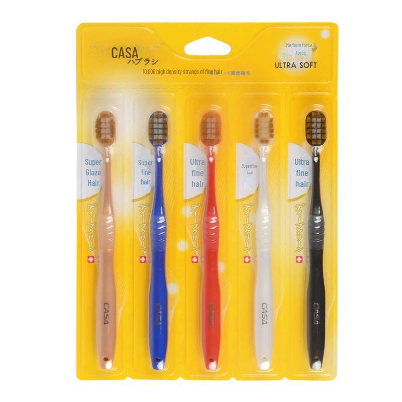 Brosse à dents à poils durs pour hommes pour l'élimination de la fumée et des taches, emballée individuellement pour un usage domestique