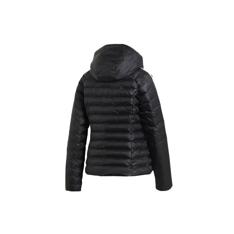 adidas Originals Warm Hooded Sports Jacket, Women Casual Black Outerwear ED4784