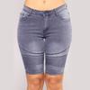 Summer Women High Waist Slim Fit Elastic Denim Jeans Shorts