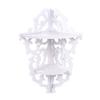 Wall Corner Shelf, 2-Tier White Carved Corner Shelf Corner Display Stand Hanging Corner Shelf for Living Room, Bedroom, Study Room, Home