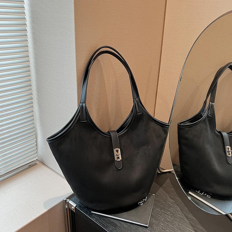 Autumn Winter Vintage Faux Suede Women Bag  New Large Capacity Commuter Handbags Female Casual Shoulder Bags