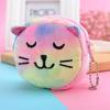 Colorful 3D Round Plush Coin Bag for Lipstick & Cables