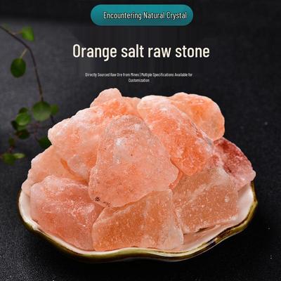 Natural Orange Salt Rock Crystal Aromatherapy Diffuser Ornament