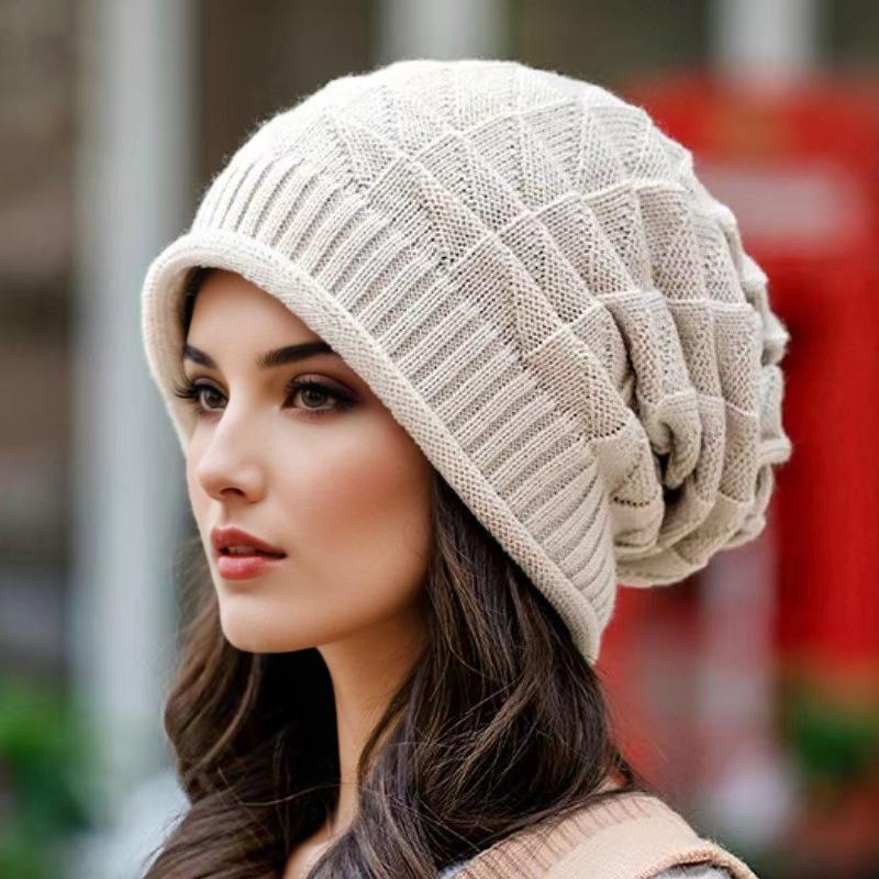 1 STK Hüte Modisch Kopfumwickelnd Winddicht Gestrickt Koreanischer Stil Damen Umstandsmode Slouchy Hüte Lässig Ohrwärmend Locker