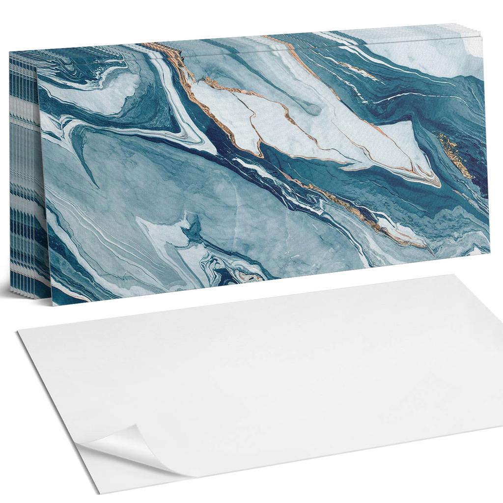 Naklejane Kafelki Winylowe Do Przedpokoju Abstrakcyjne Fale W Ruchu 10X40X20 Cm