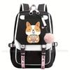 Zaino Carino Gatto Boba Modello Cartone Animato Corgi Mochila Zaino Scolastico per Studenti Ragazzi Ragazze Regalo Grande Capacità Viaggio Quotidiano Rucksack