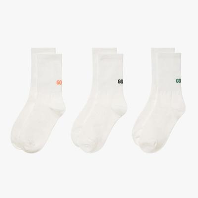 GOALSTUDIO PONOŽKY S NÁPISEM 3 BALENIA - BIELA