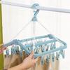 32Clips Hanging Drying Rack Foldable Baby And Toddler Accessories Finishing Storage Rack