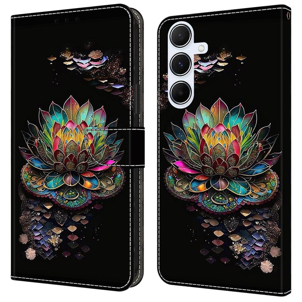 For Samsung Galaxy A05s 4G Case Pattern Printed Protective Cover TPU+PU Leather Flip Phone Case