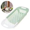 Over the Sink Colander Plastic Strainer Basket for Fruit and Vegetable Washing Waterproof Kitchen Dish Storage Shelf