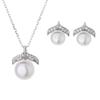 Luxury Pearl Jewelry Set: Elegant Necklace & Stud Earrings for Women