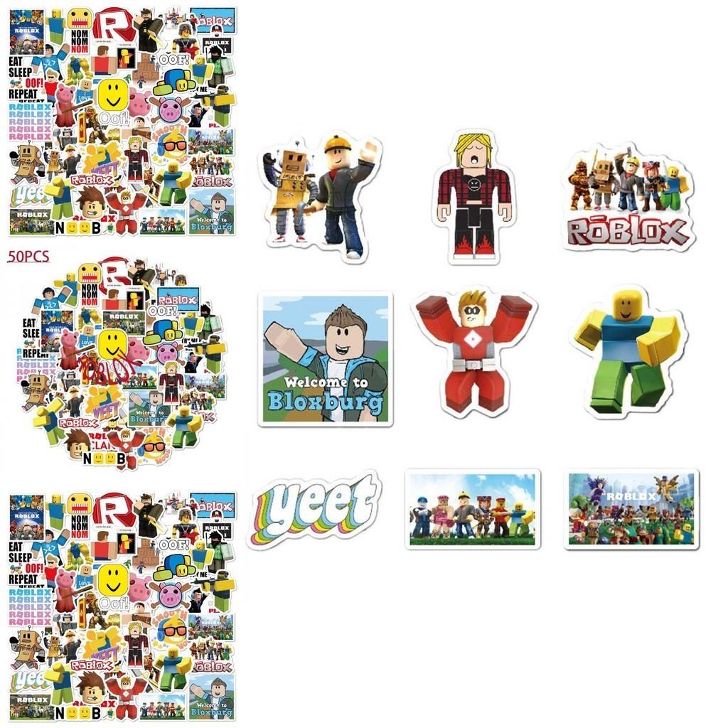 50pcs Colorful Roblox Stickers Waterproof For Diy Laptop Skateboard And Luggage