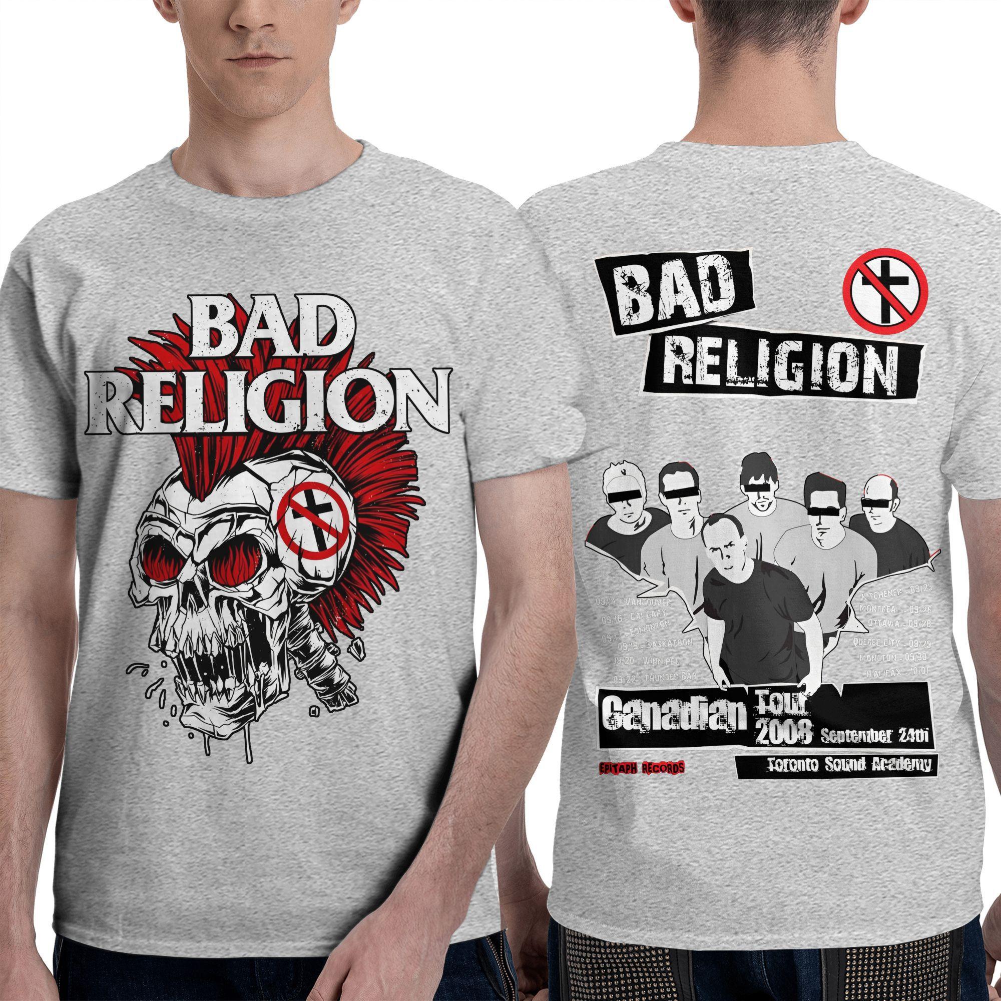 

Bad Religion Футболка Чоловіча Вуличний одяг Бавовняні Футболки Пляжна з Круглим Вирізом Харадзюку Футболки З Малюнком Оверсайз Топи M