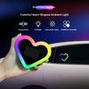 Car Heart-shaped Lights Solar-powered Decorative Lights Colorful LED Warning Lights Triangular Window and Rear Window Decorat