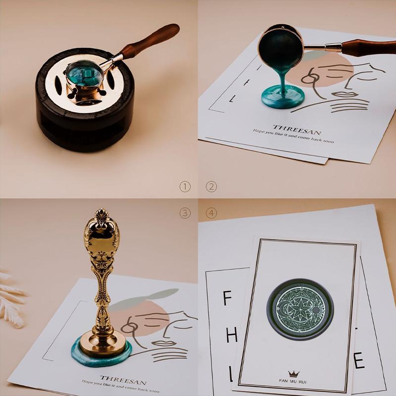 Retro Magischer Kreis Runen Wachssiegelstempelköpfe Hohe Qualität Messingstempel Wachssiegelkopf für DIY Scrapbooking Umschläge Versiegeln