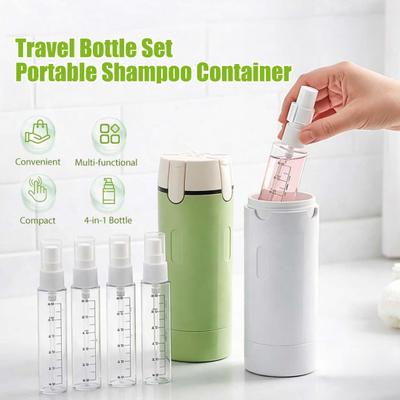 46024 Sets 120ML 4-in-1 Reiseflasche Auslaufsicher Wiederverwendbar Lotion Conditioner Creme Shampoo Spender