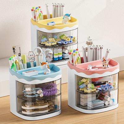 School Pen Organizer Office Students Stationery Makeup Brushes Holder Desktop Pen Holder Desktop Organizer Desktop Storage Box