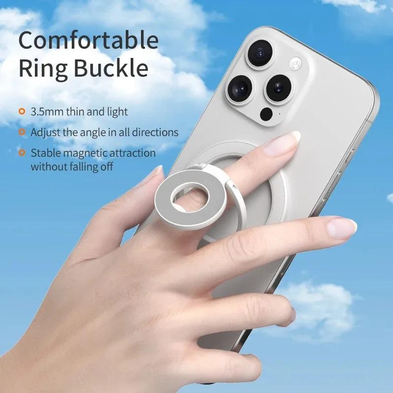 Magnetic Cellphone Grip Double Sided Magnetic Ring Phone Holder Cellphones Magnetic TripleFold Stand Phone Accessories