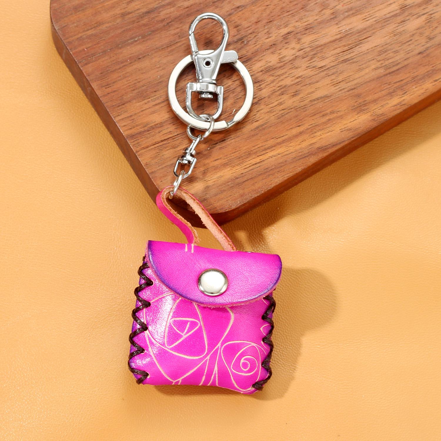 Ручная работа Коровья кожа Брелок Кошелек для монет