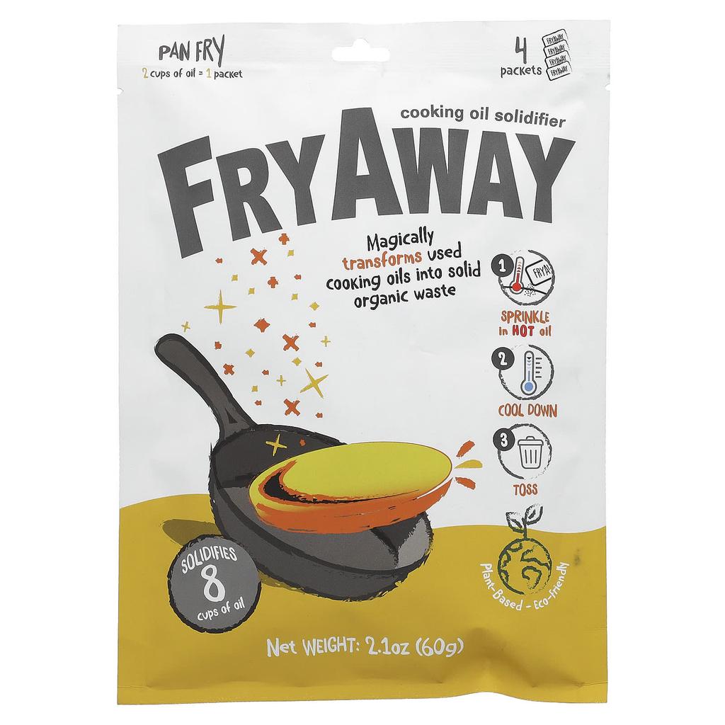 Pan Fry, Cooking Oil Solidifier, 4 Pack, 60G(2.1Oz)