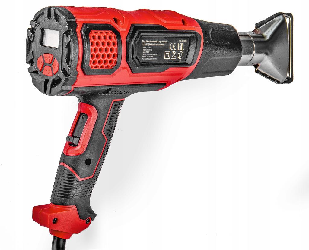 Electric Heat Gun for Wood Paints 4 Nozzles 2 Speeds 2000W LCD Forcekraft