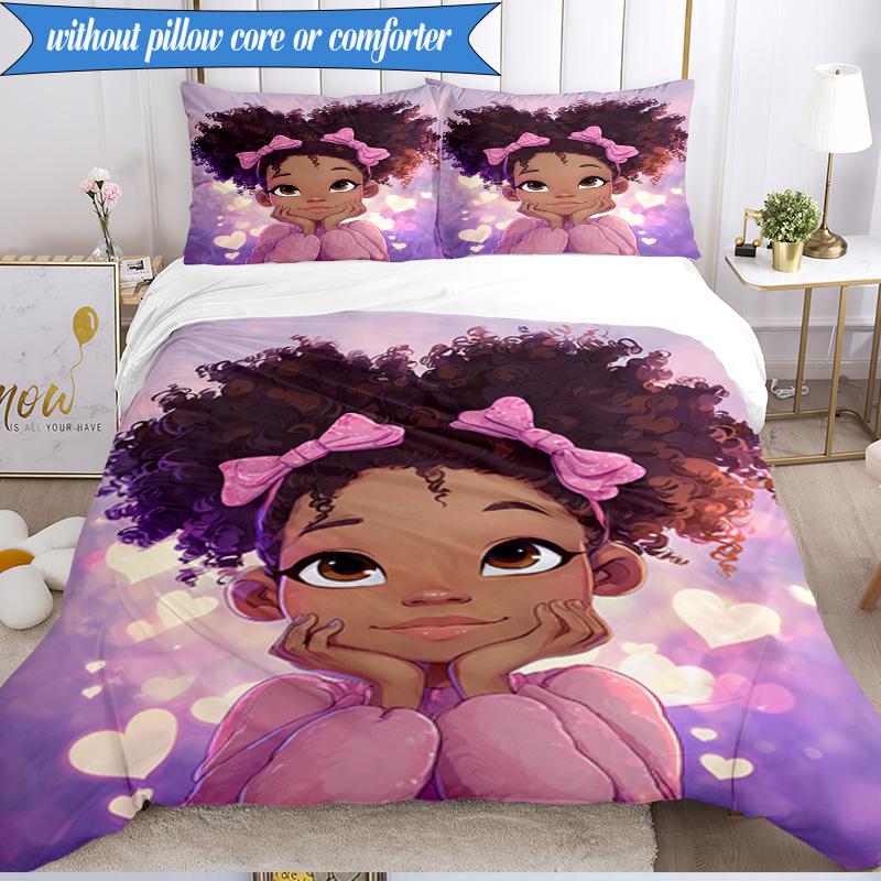 Black Princess Magic Celebration 3pcs K-pop music group Bedding set,Ideal for Bedroom, Dormitory,Including Duvet Cover And 2pcs Pillowcases,Fan gifts