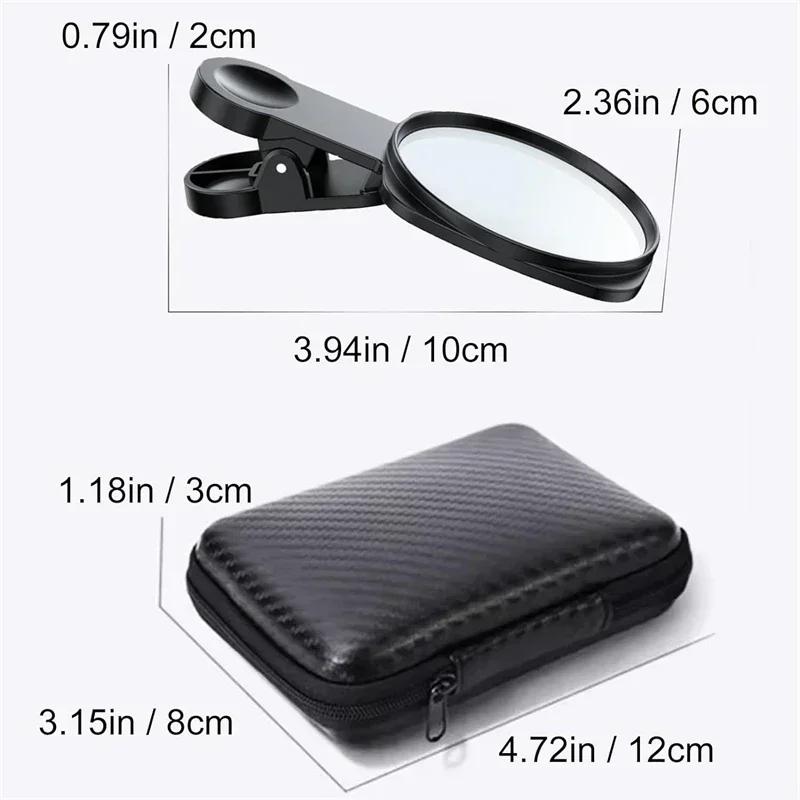 3 In 1 Universal Smartphone Camera Lens Selfie Mirror Clip Kit for IPhone 15 Phone HD Reflective Mirror Holder with Storage Bag