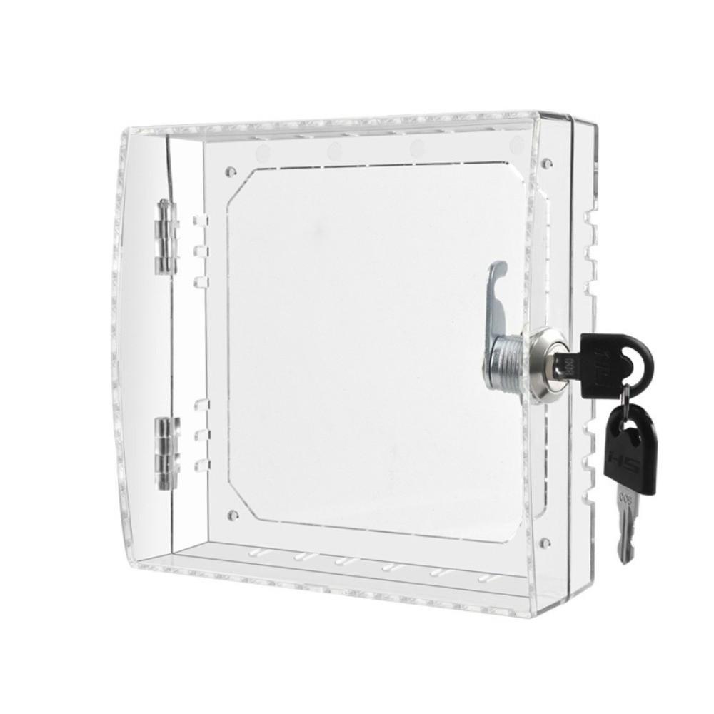 With Lock Thermostat Lock Box Transparent Lockable Thermostat Guard On Wall