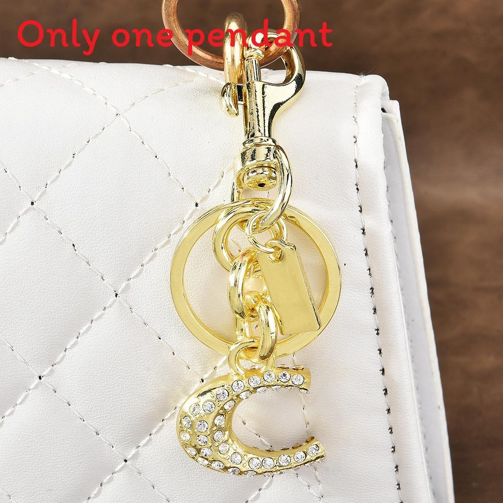 Alphabet Keychain With Alloy Crystals For Bag Decoration In Stylish Summer 2025