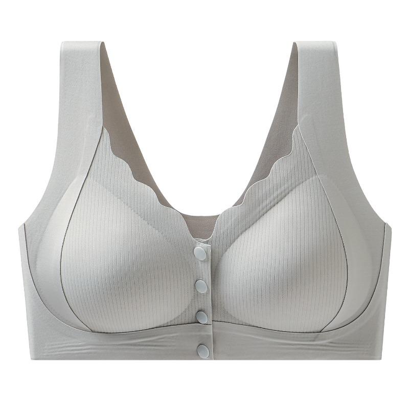 Front Buckle Wireless Seamless Breathable Easy To Put On And Off Bra For Middle Aged Women