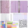 3D Heart Pattern A6 Loose-Leaf Notebook with PU Cover