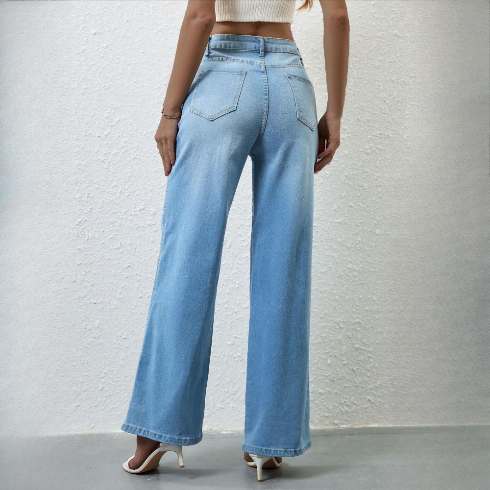 GMXIA Dámské módní ležérní jednobarevné kalhoty s vysokým pasem a capris