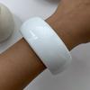 Design Sense Marble Texture Acrylic Wide Bracelet, Exaggerated Irregular Smudge Resin Bracelet