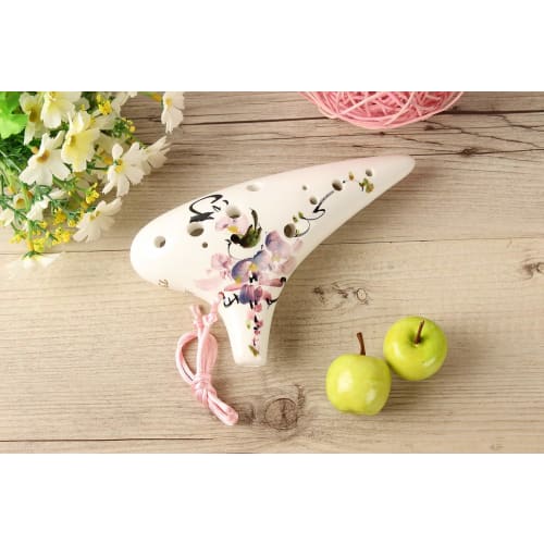 TNG Ocarina, Single, 12-Hole Alto C Key, Premium Wind Instrument, Made In Taiwan (Fuji Glaze)