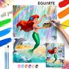Digital Oil Painting Diy Oil Painting Hand Painting Mermaid Ocean Rainbow Dolphins Living Room Bedroom Decoration Painting