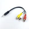 3.5mm To 3RCA Audio Adapter Cable - Male To Female AV Cable