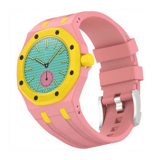 Silicone Watch Bands, Quick Release Watch Strap with Stainless Steel Buckle, Waterproof Smart Watch Strap for Men Women