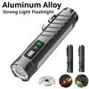 Magnetic Rechargeable Portable Work Light Flashlight with Battery Display, Dual Light Source Aluminum Alloy Body, Camping, Cold Resistant