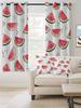 Summer Watermelon Retro Fruit Window Curtain Bedroom Decor Curtain Panel Curtains for Living Room