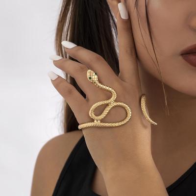 Bracciale da Palma Retrò Europeo e Americano a Forma di Serpente