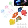 8Pcs Set Silicone Fake Glowing Fish Colorful Fish Tank Decoration Ornament Aquarium Decor  Aquarium