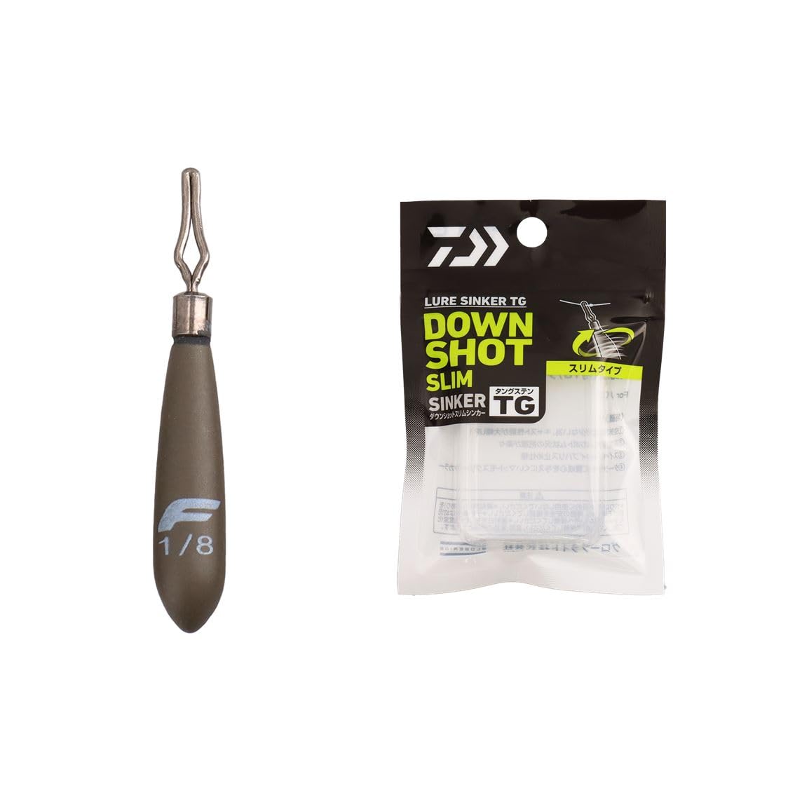 Daiwa Down Shot Sinker Lure Sinker TG Down Shot Slim PRO 3.5g (1/8oz)