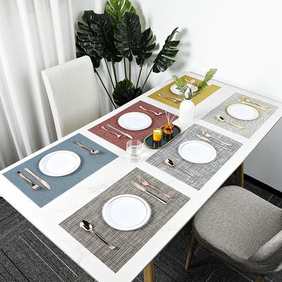 Placemats Set of 4 Heat Resistant Place Mats, Durable PVC Weave Table Mats, Washbale Vinyl Placemats for Kitchen/Dining/Party/Holiday