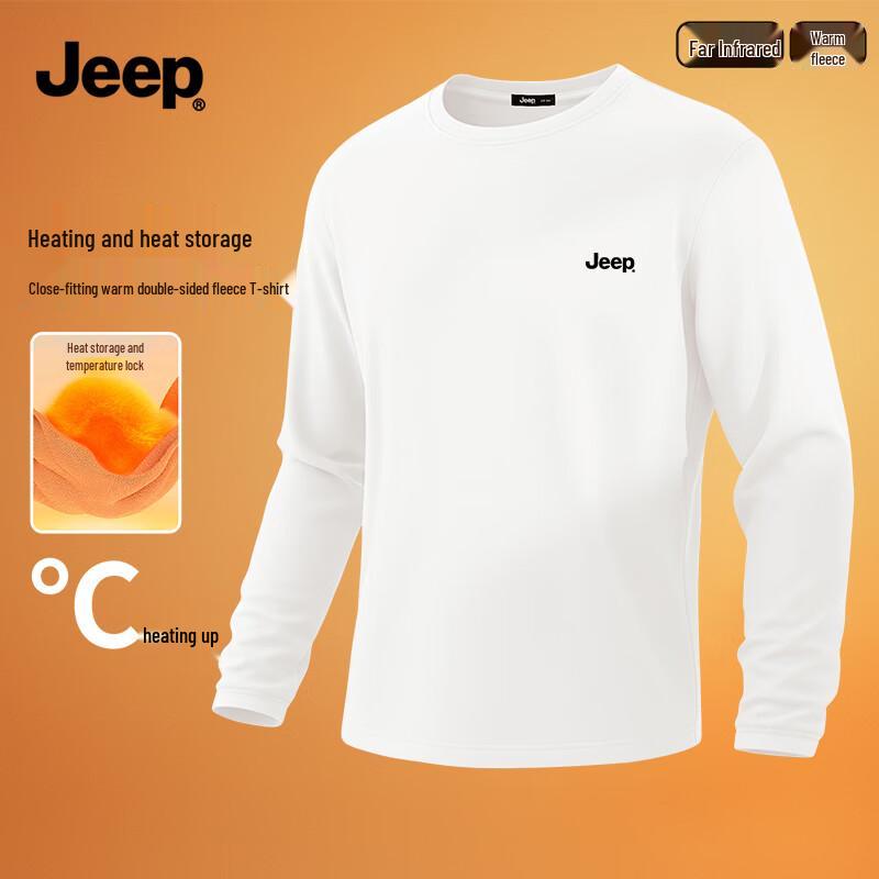 JEEP Men s Thermal Antibacterial Round Neck Base Layer T-Shirt M