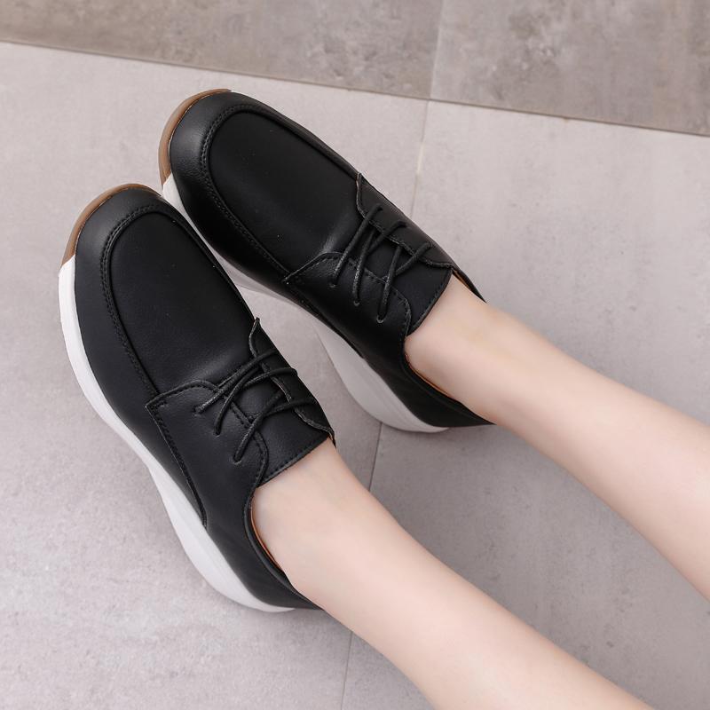 Women's Leather Boots Driving Comfort Women’s Wedge Sneakers Casual Nurse Loafers for Girls Walking Minimalist Summer Maternity Shoes for Women