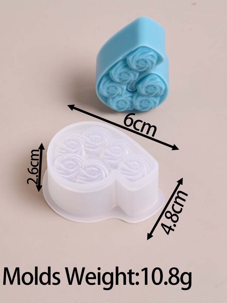 DIY Rosen-Zahlen-Geburtstagskerzen-Ornament Silikonform Handgemachte Duftkerzen Herstellungszubehör Gips-Handwerk Gussformen Geschenke